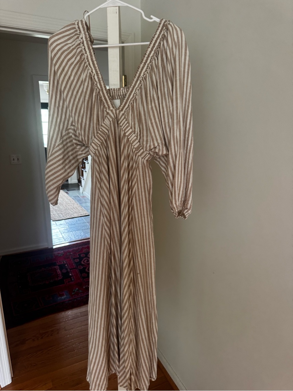 Anthropologie long sleeve v neck dress